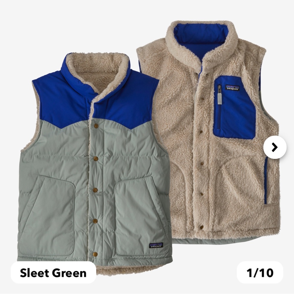 Patagonia NWT Reversible Down Vest Mens XL Patagonia $229 - Picture 3 of 16